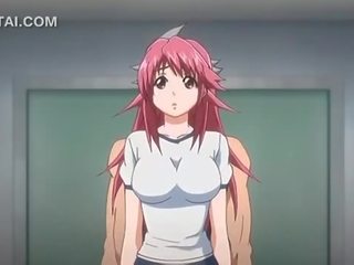 Kulay-rosas buhok anime beyb puke fucked laban sa ang