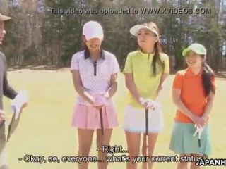 Asian golf strumpet gets fucked on the ninth hole