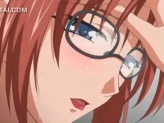 Anime školské sex film s fantastický učiteľka získavanie pička fucked
