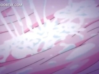 Hentai nhỏ từng giọt âm hộ phallus và đồ chơi fucked lược lõi cứng